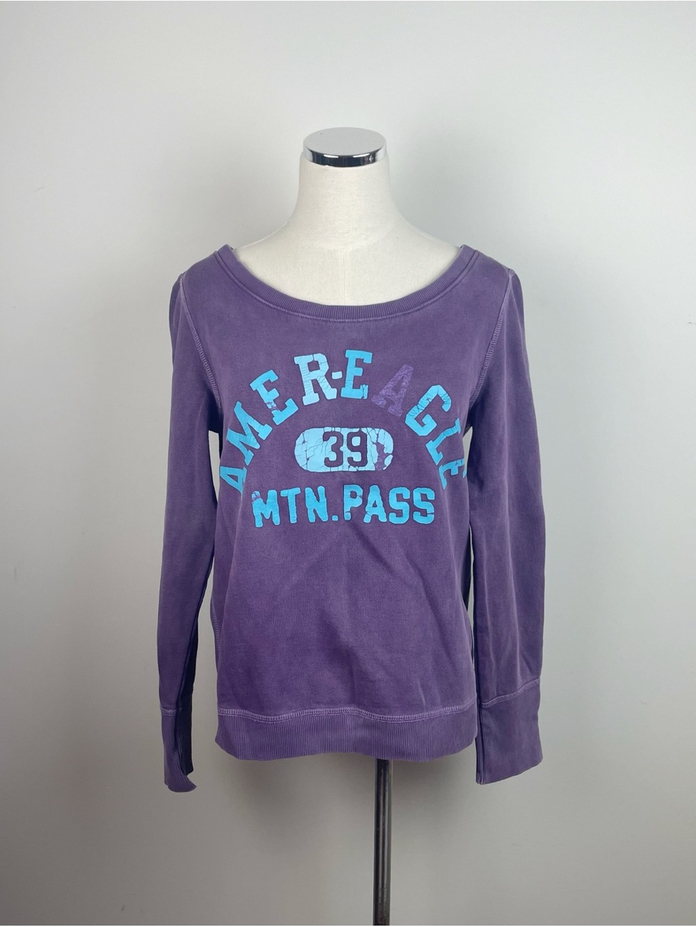 American Eagle Outfitters Purple Blue Sweatshirt Top Women Medium